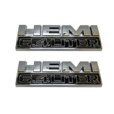 2Pcs HEMI 6.4 LITER Emblems For 15-18 DODGE RAM 2500 3500